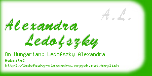 alexandra ledofszky business card